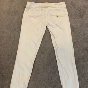 Guess white skinny jeans